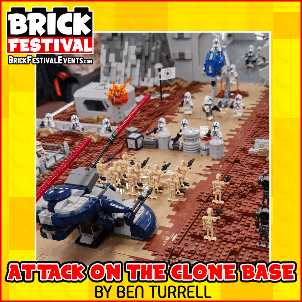 Attack on the clone base LEGO build